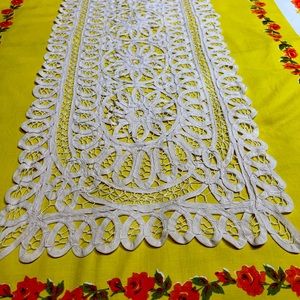 Handmade Handsewn Vintage 1940's Table Runner Dresser Scarf